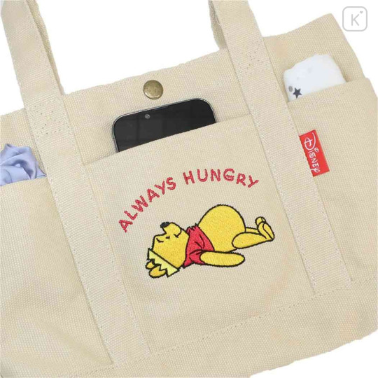 Japan Disney Mini Tote Bag - Winnie The Pooh : Always Hungry - 3