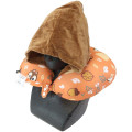 Japan Disney Hooded Neck Pillow - Chip / Face Plush - 4