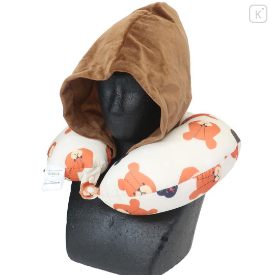 Japan The Bears School Hooded Neck Pillow - Chackie / Face Plush - 4