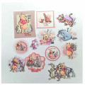 Japan Disney Big Flake Sticker - Pooh / Flora - 1