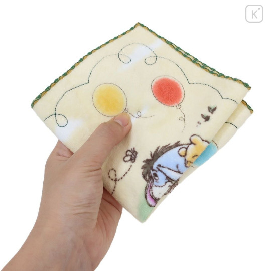 Japan Disney Handkerchief Wash Towel - Winnie The Pooh / Picnic - 3