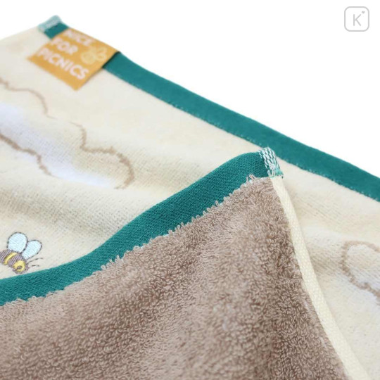 Japan Disney Long Jacquard Wash Towel - Winnie The Pooh / Picnic - 2