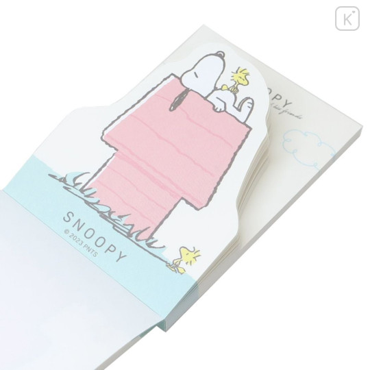 Japan Peanuts Mini Notepad - Snoopy & Woodstock / House - 2