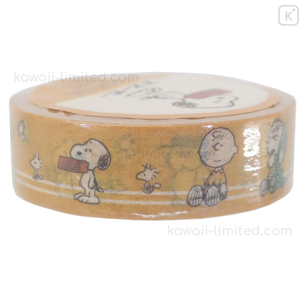 Japan Peanuts Washi Masking Tape Snoopy / Orange Retro Kawaii Limited