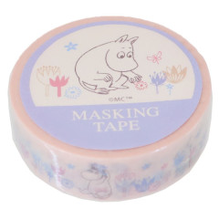 Japan Moomin Washi Masking Tape - Moomintroll / Pink Flora