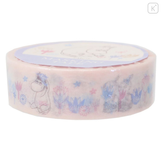 Japan Moomin Washi Masking Tape - Moomintroll : Pink Flora - 2