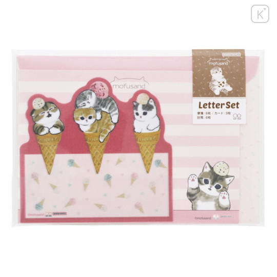 Japan Mofusand Letter Set - Cat / Ice Cream - 1