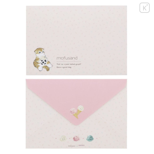 Japan Mofusand Letter Set - Cat / Ice Cream - 4