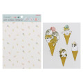 Japan Mofusand Big Vinyl Deco Sticker - Cat / Ice Cream - 3