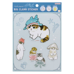 Japan Mofusand Big Vinyl Deco Sticker - Cat / Sea Creature Nyan