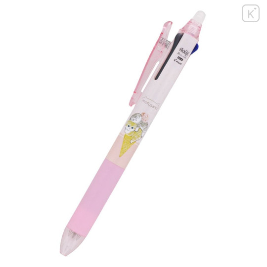 Japan Mofusand FriXion Ball 3 Slim Color Multi Erasable Gel Pen - Cat / Ice Cream - 1