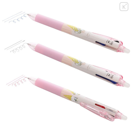 Japan Mofusand FriXion Ball 3 Slim Color Multi Erasable Gel Pen - Cat / Ice Cream - 3