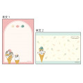 Japan Mofusand Mini Notepad - Cat / Ice Cream - 4
