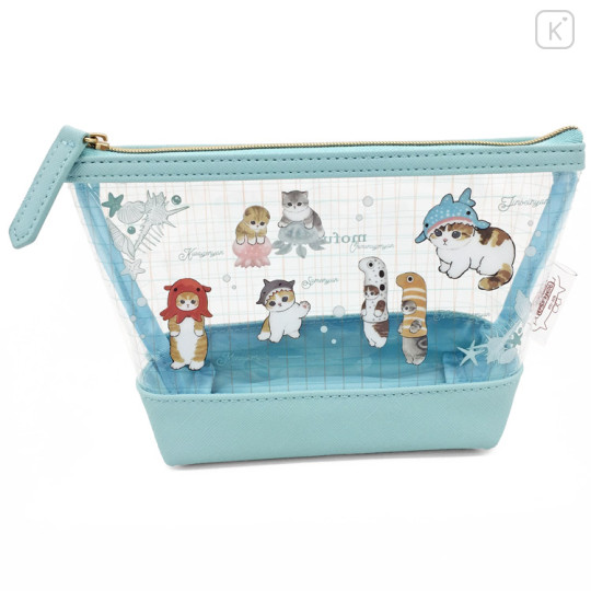 Japan Mofusand Clear Pouch - Cat / Sea Creature Nyan - 1