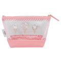 Japan Mofusand Clear Pouch - Cat / Ice Cream - 2