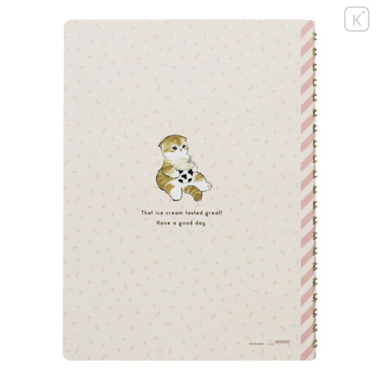 Japan Mofusand A5 Twin Ring Notebook - Cat / Ice Cream - 2