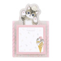 Japan Mofusand Sticky Notes Stand - Cat / Ice Cream - 2