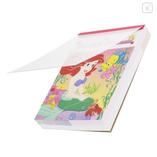 Japan Disney Mini Notepad - Ariel / Pink Sea - 3