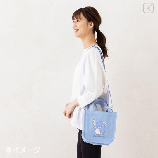 Japan Sanrio Original 2way Mini Tote Bag - Kuromi - 6