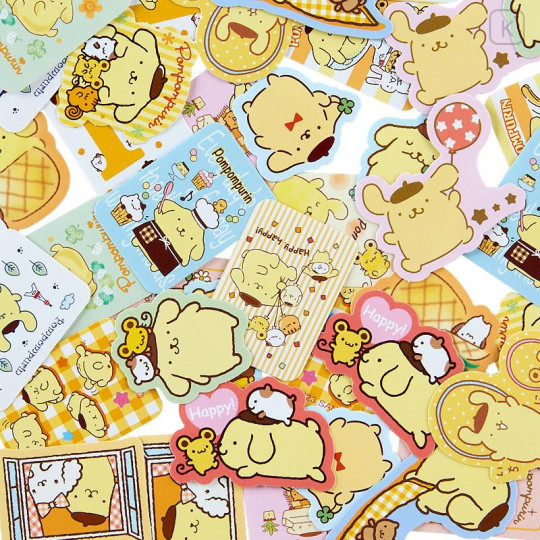 Japan Sanrio Original Sticker & Case Set - Pompompurin - 6