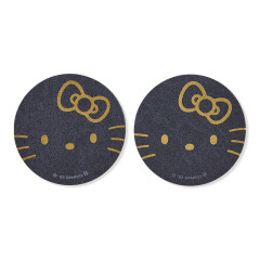 Japan Sanrio Soft Coaster - Hello Kitty / Black & Gold