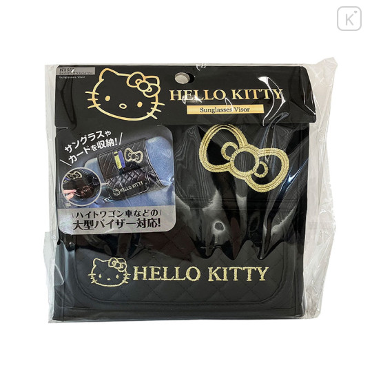 Japan Sanrio Sunglass Visor - Hello Kitty / Black & Gold - 3