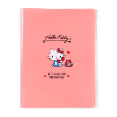 Japan Sanrio Original A4 Zipper Closure 6-Pocket Clear File - Hello Kitty