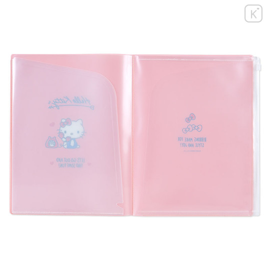 Japan Sanrio Original A4 Zipper Closure 6-Pocket Clear File - Hello Kitty - 3
