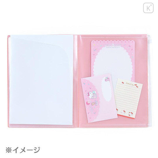 Japan Sanrio Original A4 Zipper Closure 6-Pocket Clear File - Hello Kitty - 6