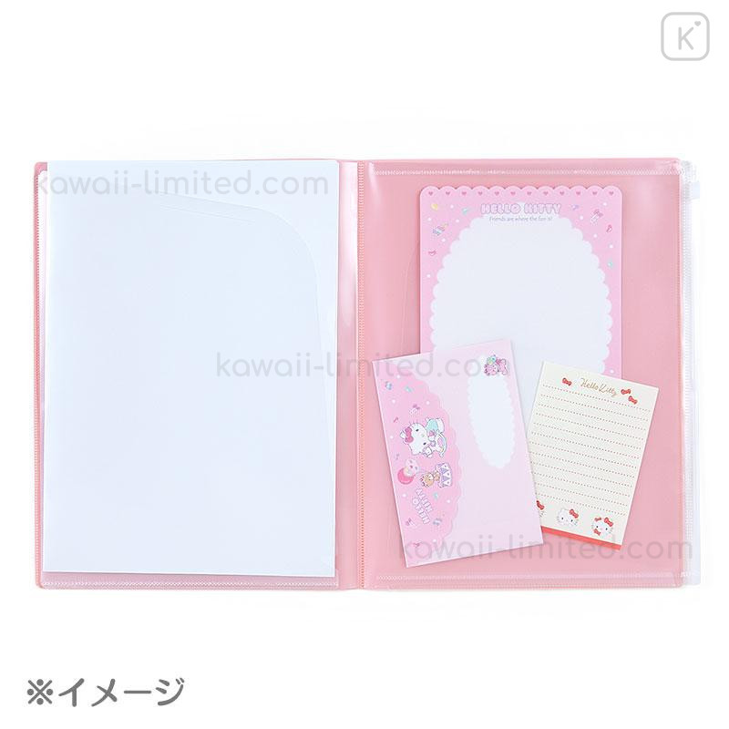 Sanrio Hello Kitty Sequins A4 Spread Clear File - tokopie