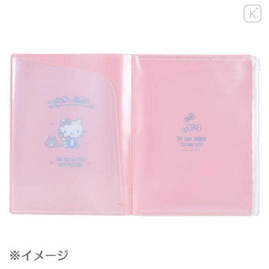 Japan Sanrio Original A4 Zipper Closure 6-Pocket Clear File - Kuromi - 3