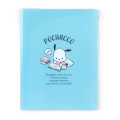 Japan Sanrio Original A4 Zipper Closure 6-Pocket Clear File - Pochacco - 1