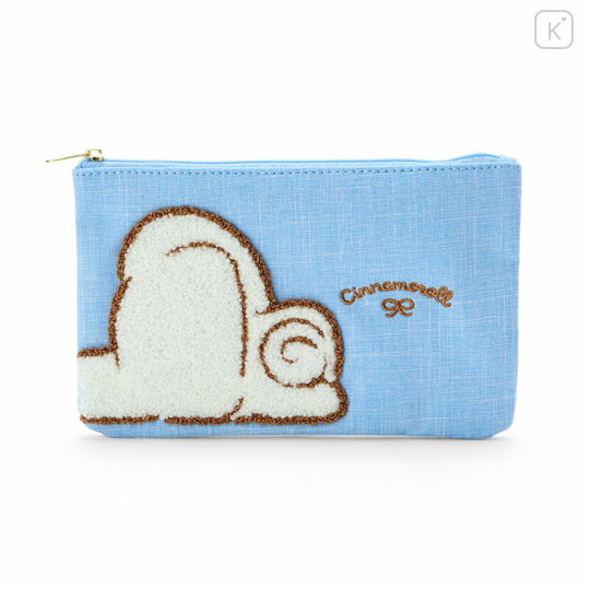 Japan Sanrio Sagara Embroidery Flat Pouch - Cinnamoroll / Dangling - 1