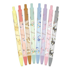 Japan Pokemon Color Gel Pen - 8 Color Knock Set / Pikachu & Eevee Evolution