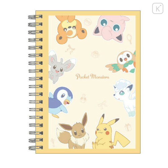 Japan Pokemon A6 Ring Notebook - Pikachu / Gathering Friends - 1