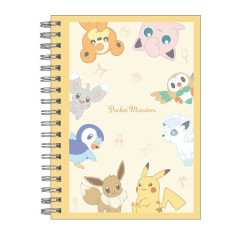 Japan Pokemon A6 Ring Notebook - Pikachu / Gathering Friends