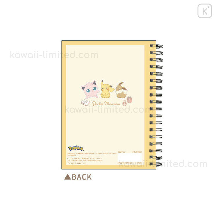 Pokemon A6 Ring Notebook Cafe Stationery 013192 Pikachu Eevee Pocket  Monsters