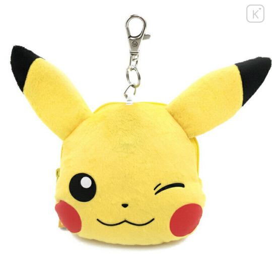 Japan Pokemon Face Reel Pass Case - Pikachu - 1