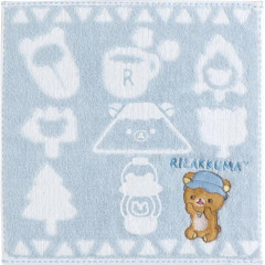 Japan San-X Mini Towel with Appliqué - Rilakkuma / Sun Camping A