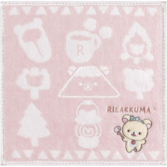 Japan San-X Mini Towel with Appliqué - Rilakkuma / Sun Camping B