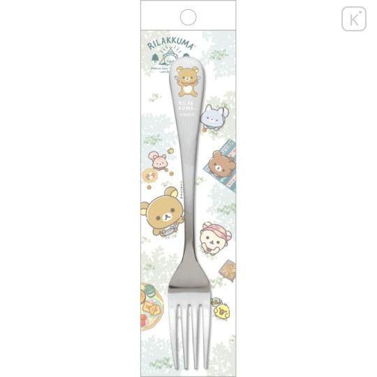 Japan San-X Stainless Fork - Rilakkuma : Sun Camping - 1