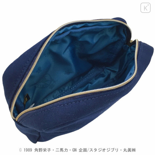 Japan Ghibli Embroidery Pouch - Kiki's Delivery Service : Jiji Navy - 3