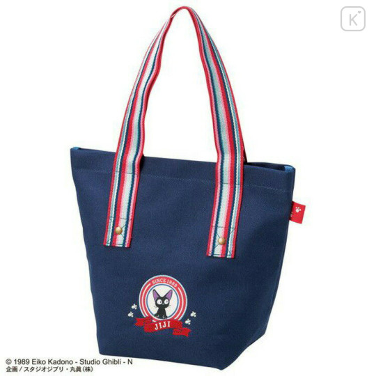 Japan Ghibli Mini Embroidery Tote Bag - Kiki's Delivery Service : Jiji Navy - 1