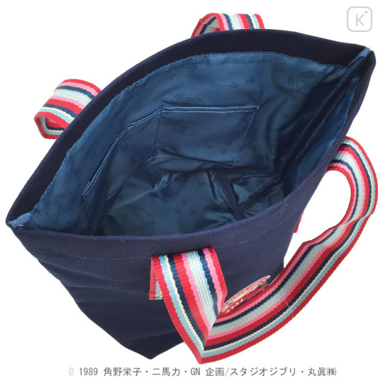 Japan Ghibli Mini Embroidery Tote Bag - Kiki's Delivery Service : Jiji Navy - 3