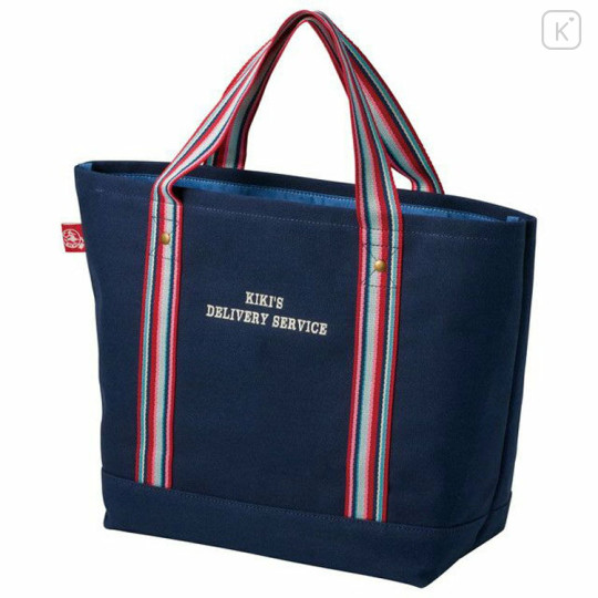 Japan Ghibli Embroidery Tote Bag - Kiki's Delivery Service : Jiji Navy - 2