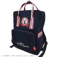 Japan Ghibli Embroidery Backpack Bag - Kiki's Delivery Service / Jiji Navy
