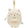 Japan San-X Plush Pass Case with Reel - Sumikko Gurashi / Neko - 1