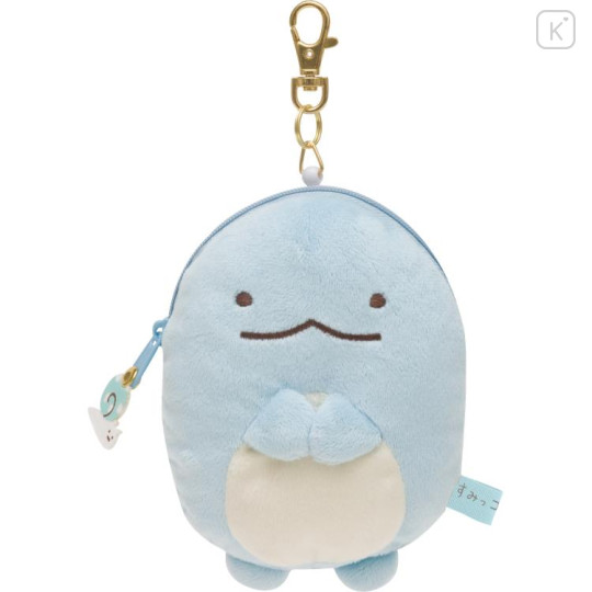 Japan San-X Plush Pass Case with Reel - Sumikko Gurashi / Tokage - 1