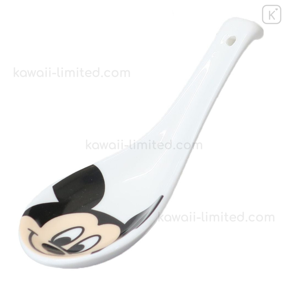 Disney Mickey Mouse Cartoon Soup Spoon Ceramics Food Short Handle Spoon  Cooking Kitchen Cooking Stirrer Spoon Kitchen Supplies