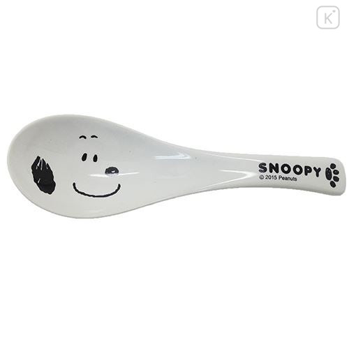 Japan Peanuts Ceramic Spoon - Snoopy / White - 1